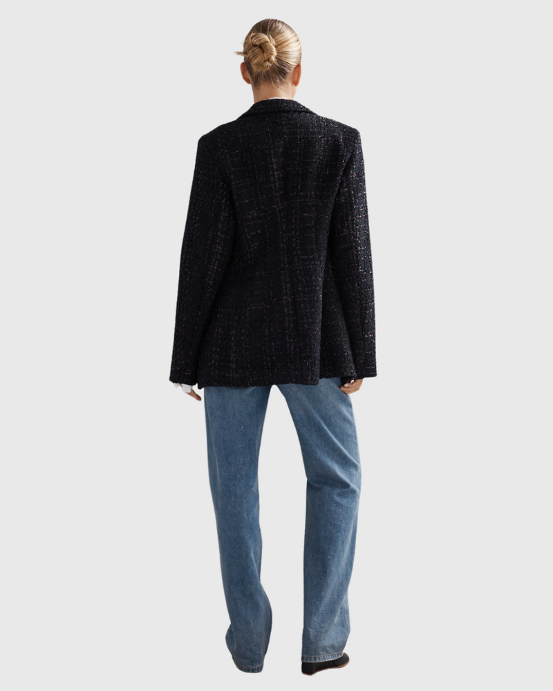 Felix Blazer Black Tweed
