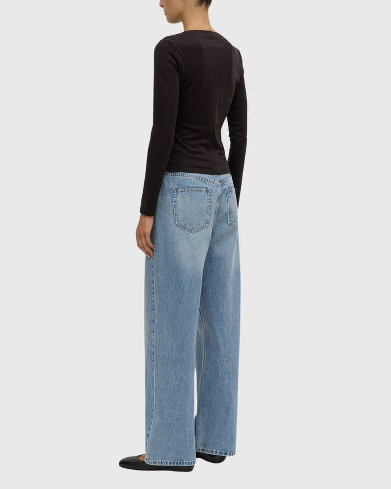 Margot Jersey Long Sleeve Top Black
