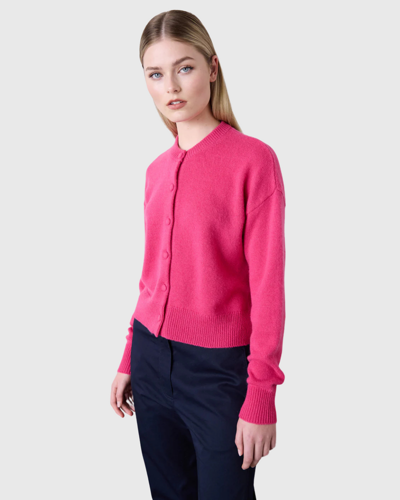 Boxy Cashmere Cardigan Elsa Pink