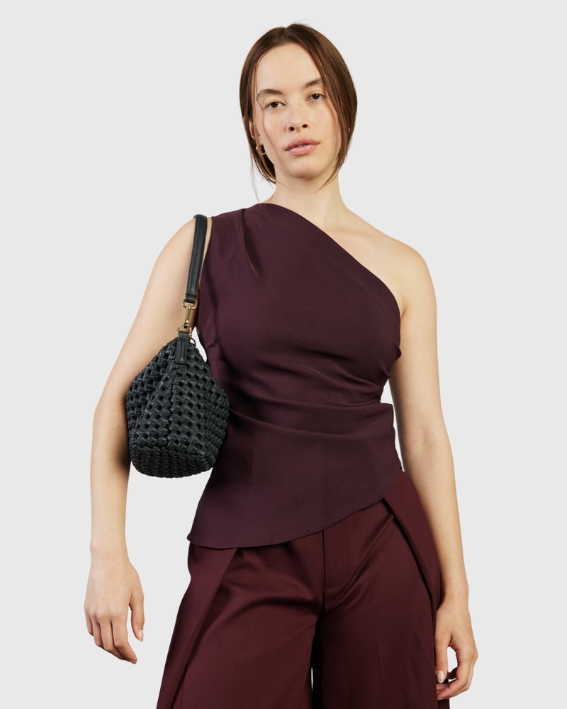 Claudia Crossbody Black Braid