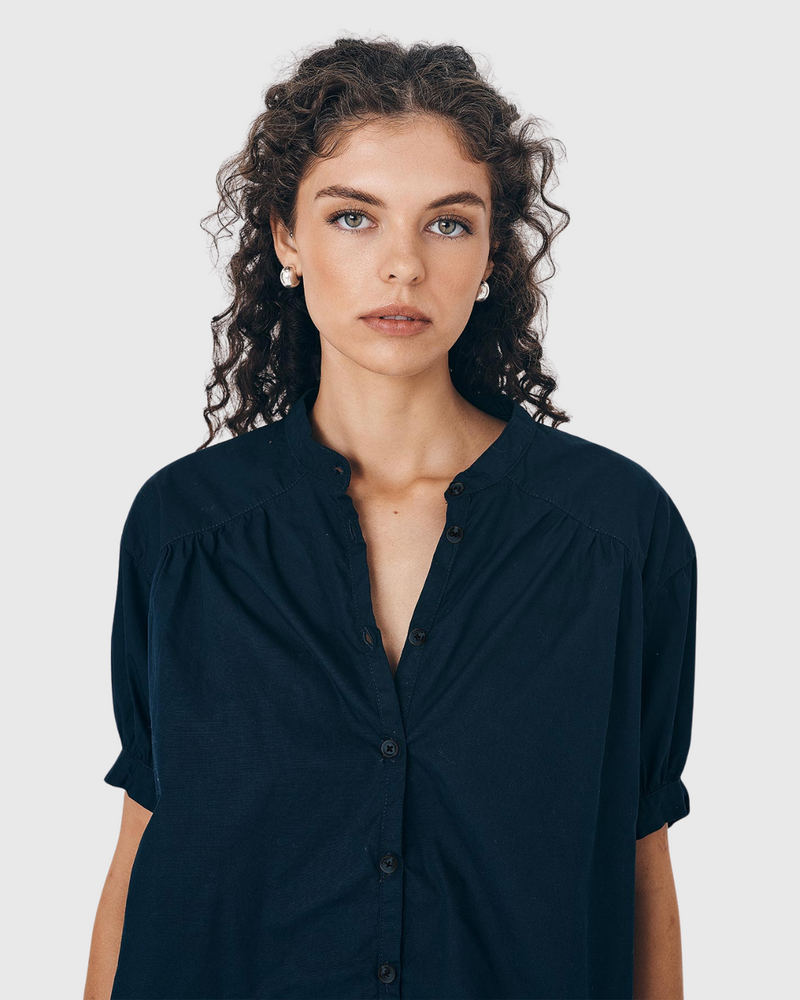 Cora Spring Blouse Ink Cotton