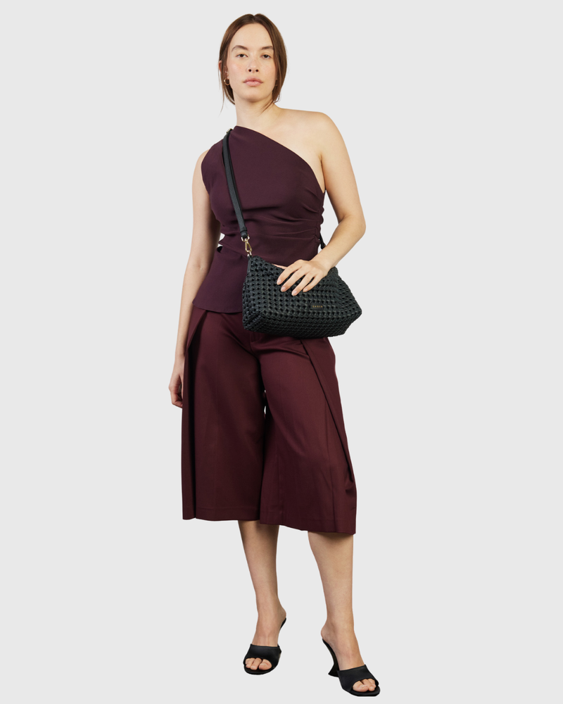 Claudia Crossbody Black Braid