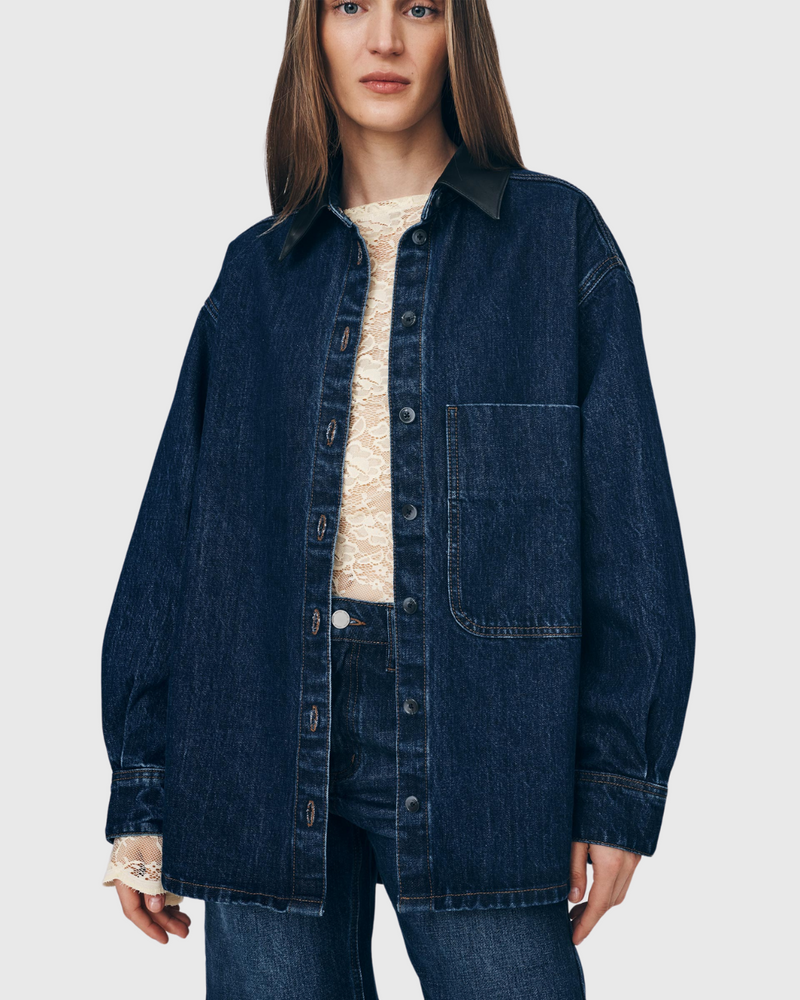 Clancy Oversized Jacket Classic Indigo