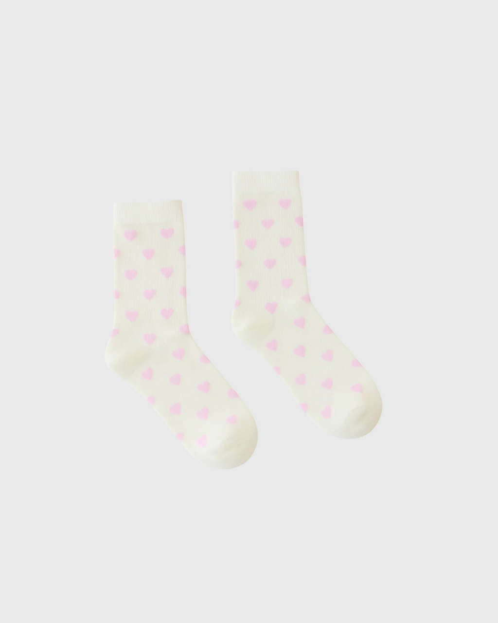 Heart Socks Cream/Pink