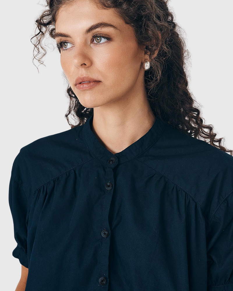 Cora Spring Blouse Ink Cotton