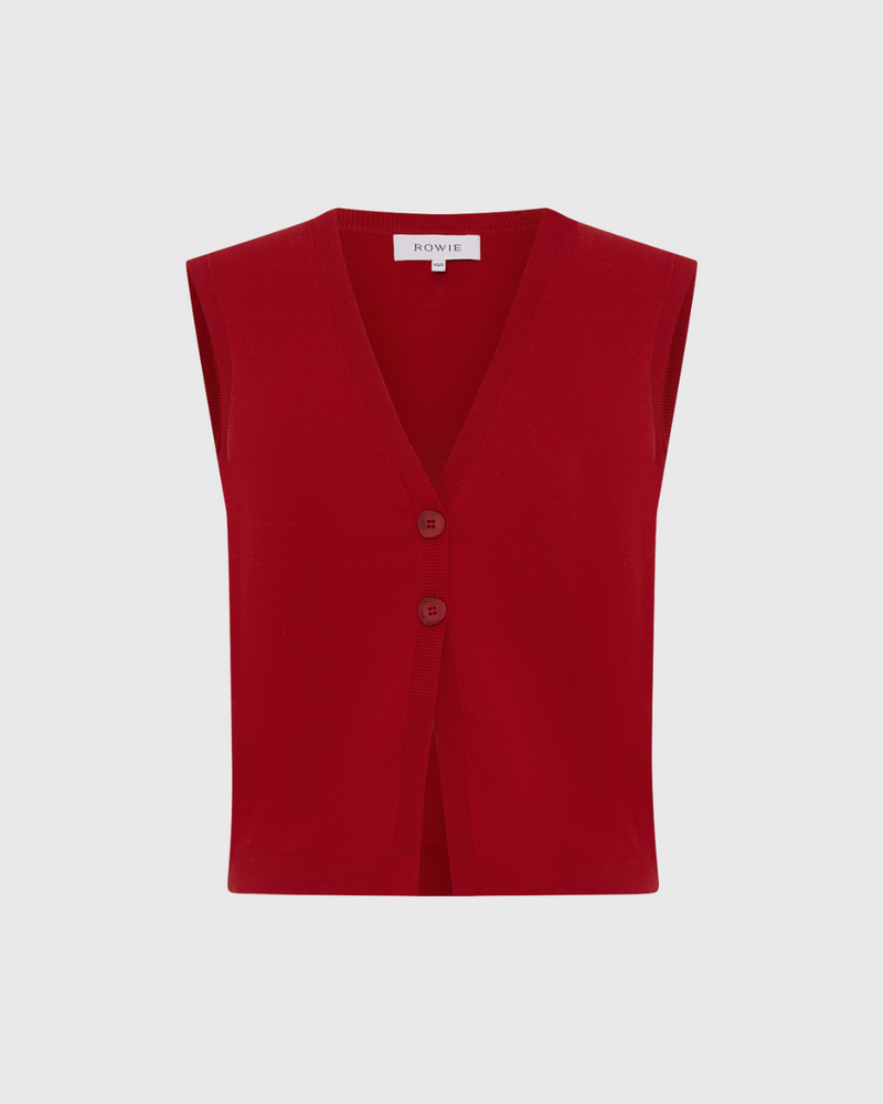 Goldie Knit Vest Candy Red