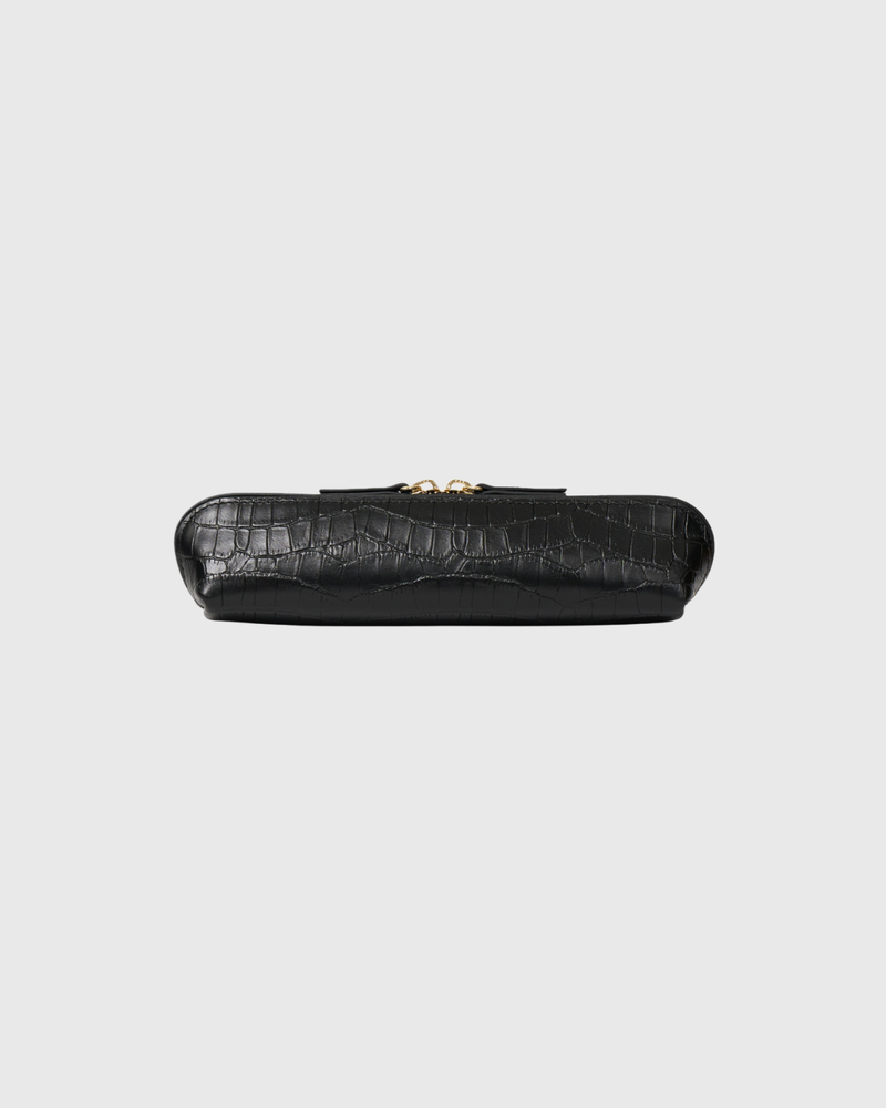Tali Pencil Case Black Matte Croc