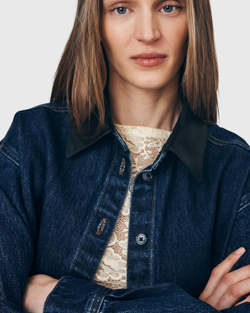 Clancy Oversized Jacket Classic Indigo