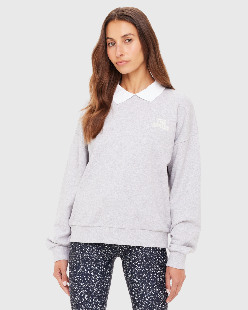 Pascal Collared Crew Grey Marle