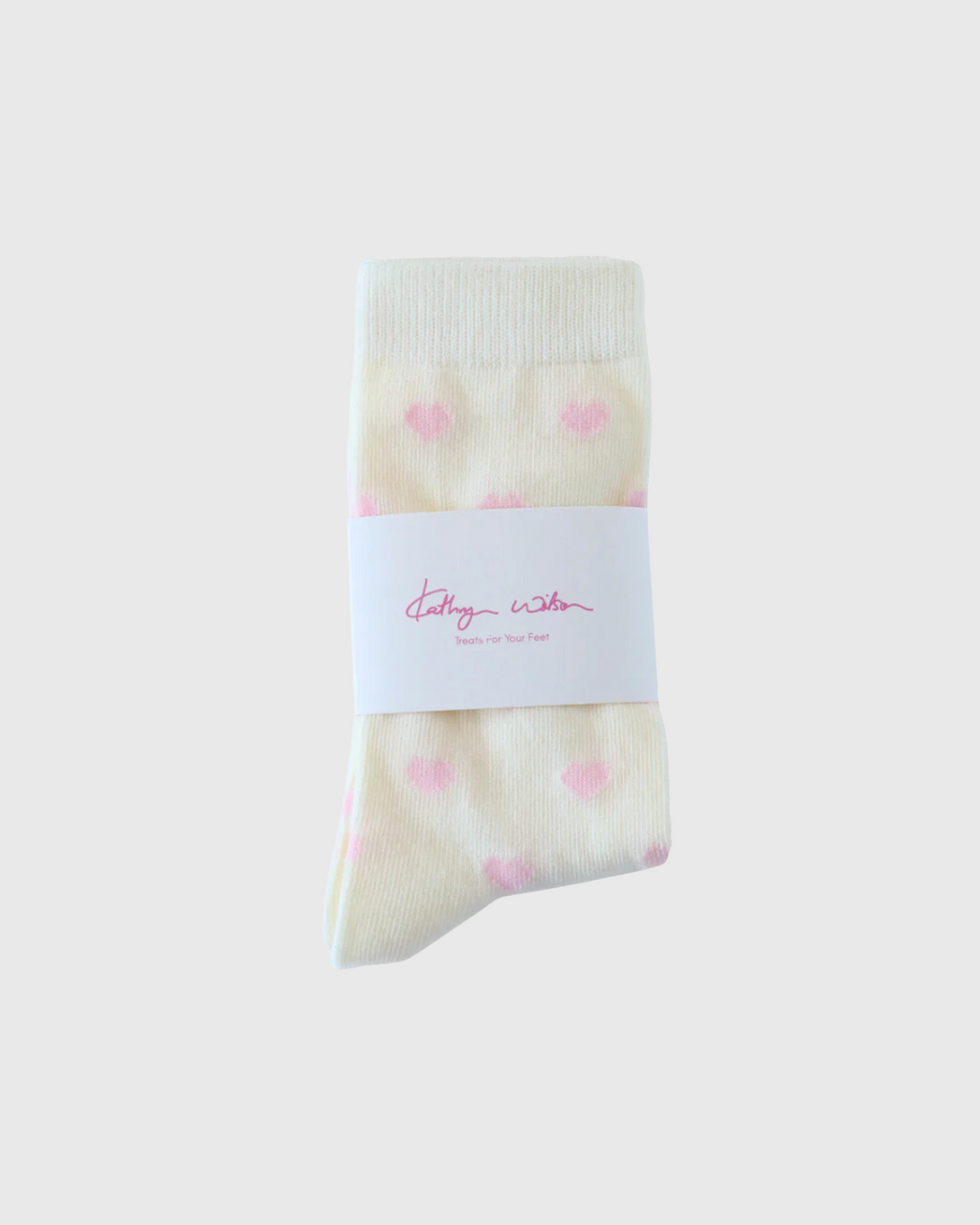 Heart Socks Cream/Pink