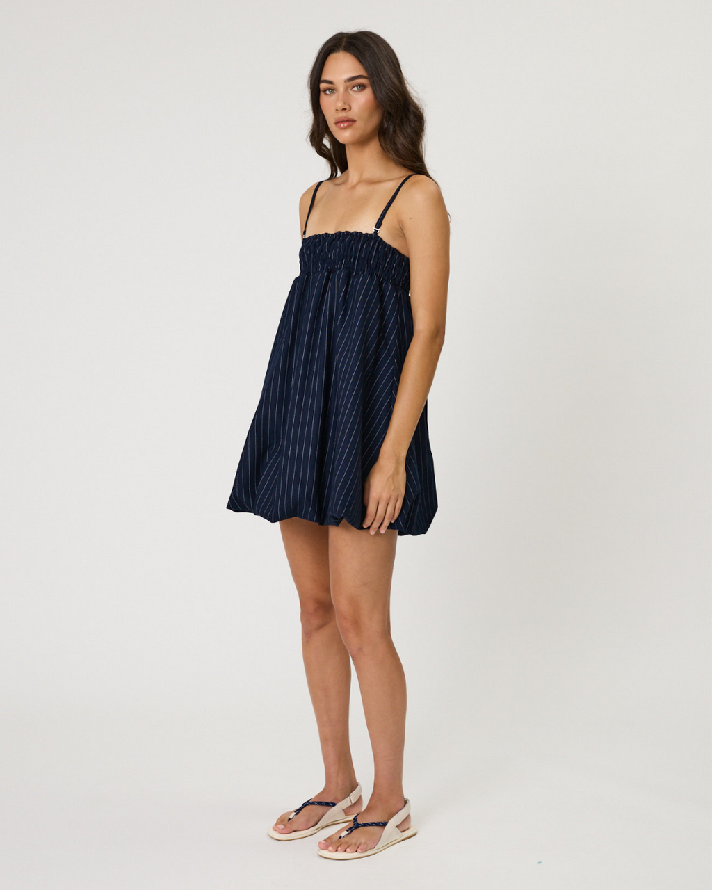 Porter Mini Dress Midnight Stripe