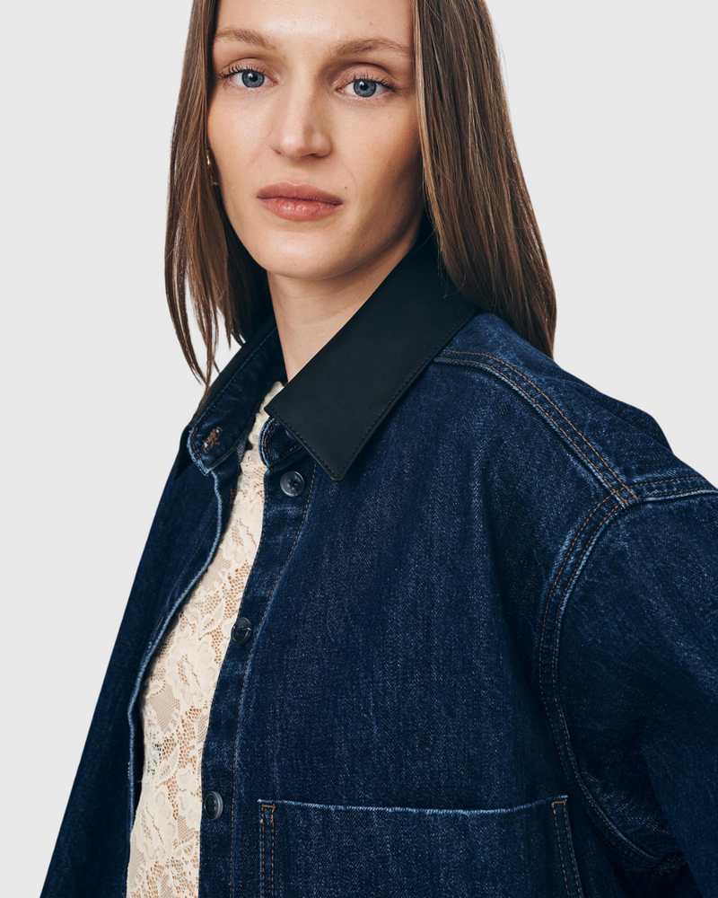 Clancy Oversized Jacket Classic Indigo