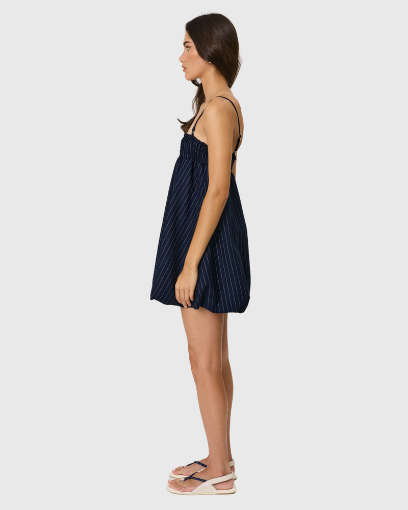 Porter Mini Dress Midnight Stripe
