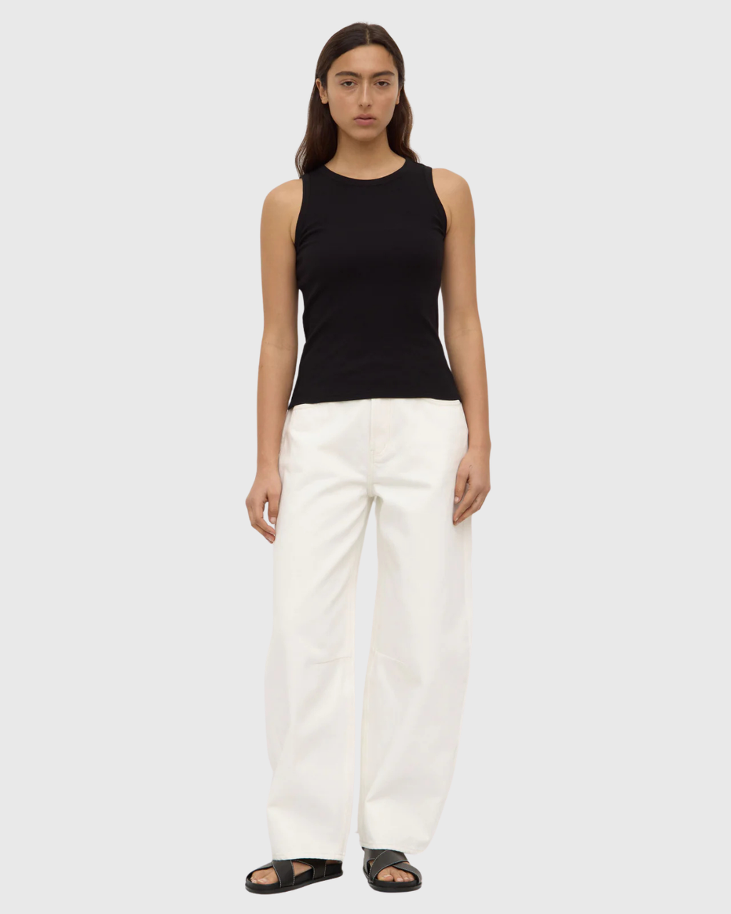 Nika Rib Tank Black