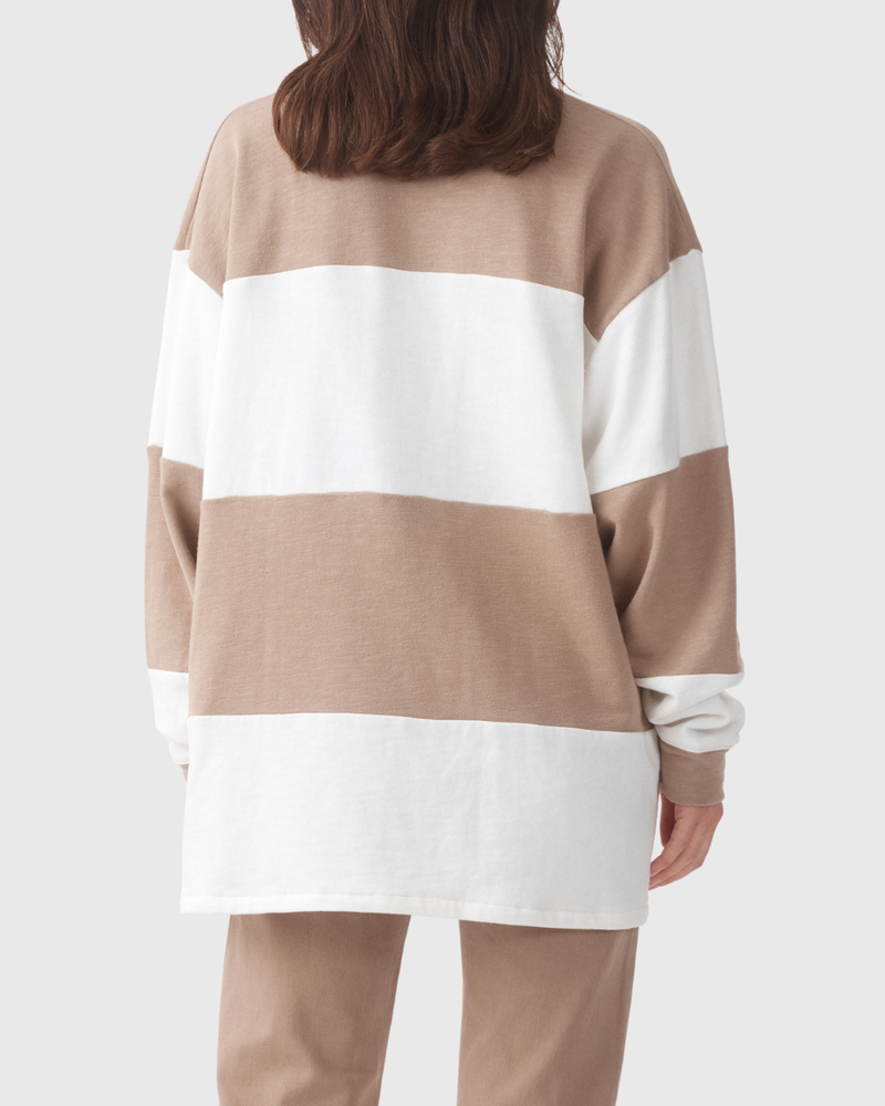 The Marco Polo Mushroom/Bone Stripe