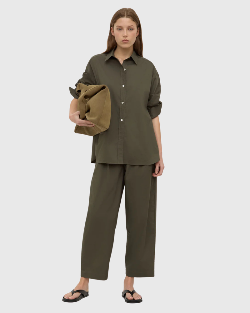 Marigold Poplin Shirt Moss