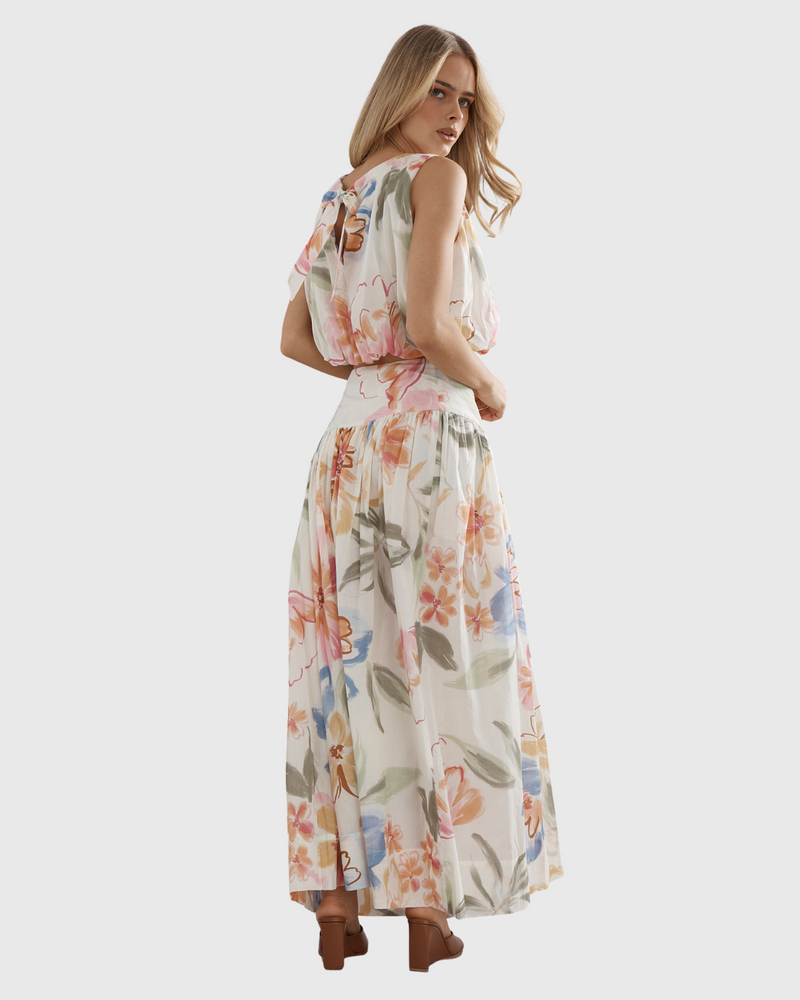 Capri Skirt Tea Party - Floral Cotton Lawn