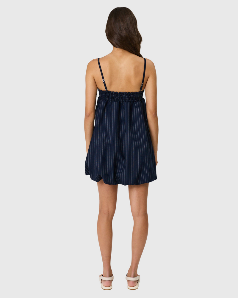 Porter Mini Dress Midnight Stripe