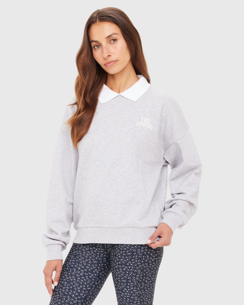 Pascal Collared Crew Grey Marle