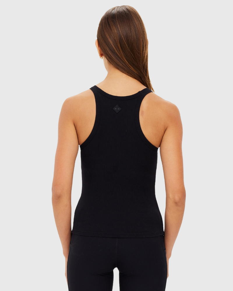 Asher Raceback Tank Black