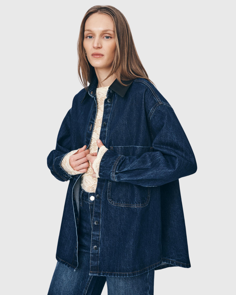 Clancy Oversized Jacket Classic Indigo