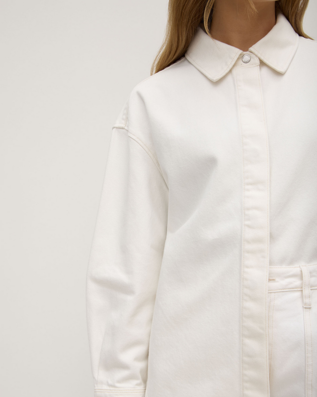Emilia Denim Overshirt Vintage White