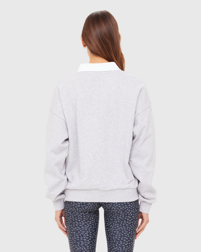 Pascal Collared Crew Grey Marle