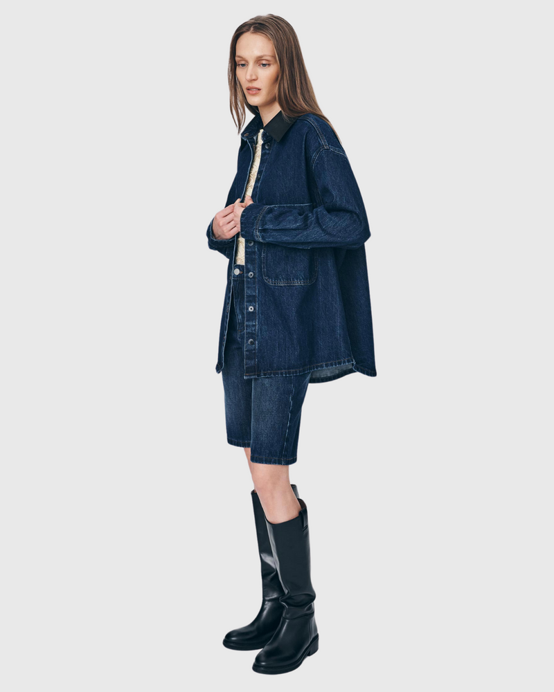 Clancy Oversized Jacket Classic Indigo