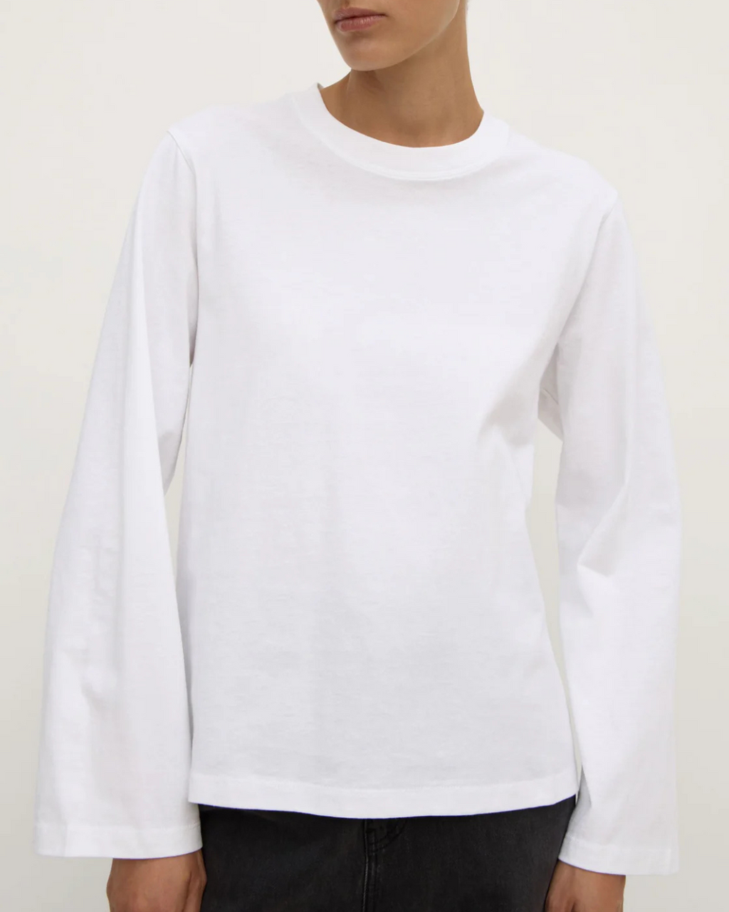 Dana Relaxed Long Sleeve Tee White