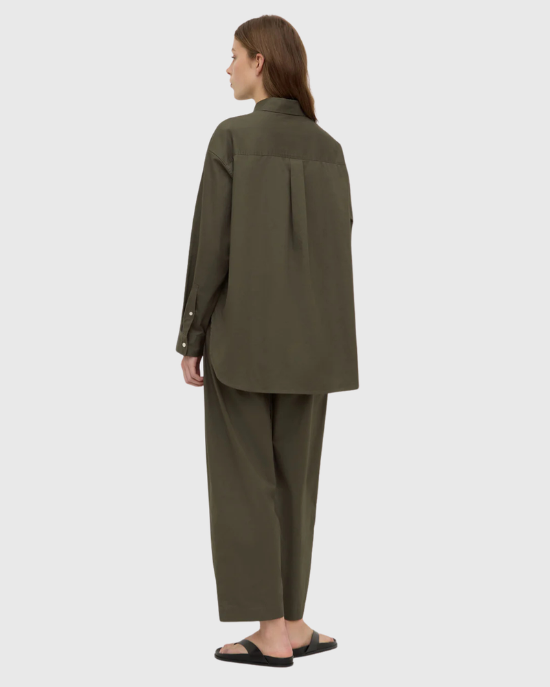 Marigold Poplin Shirt Moss