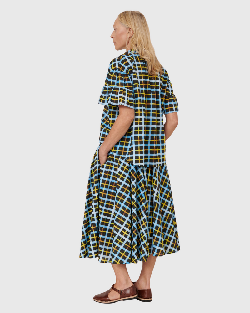 Motion Skirt Neon Tartan