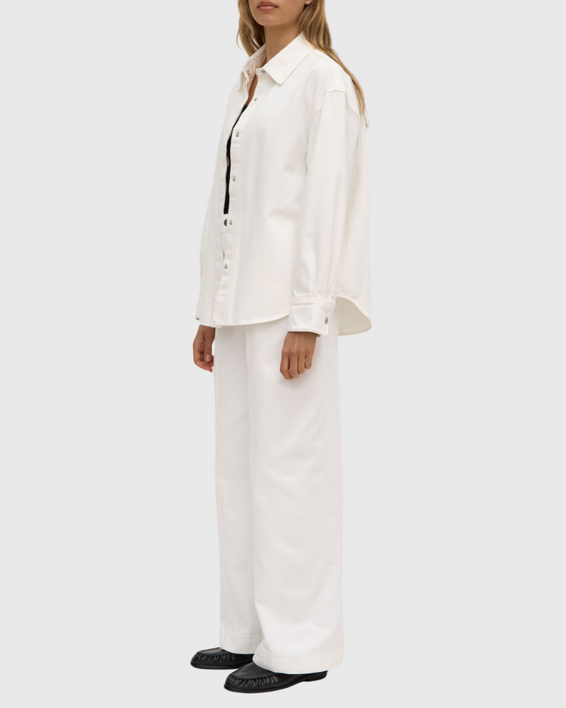 Emilia Denim Overshirt Vintage White