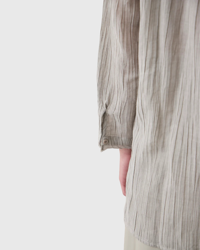 Relaxed Ramie Linen Shirt Stone