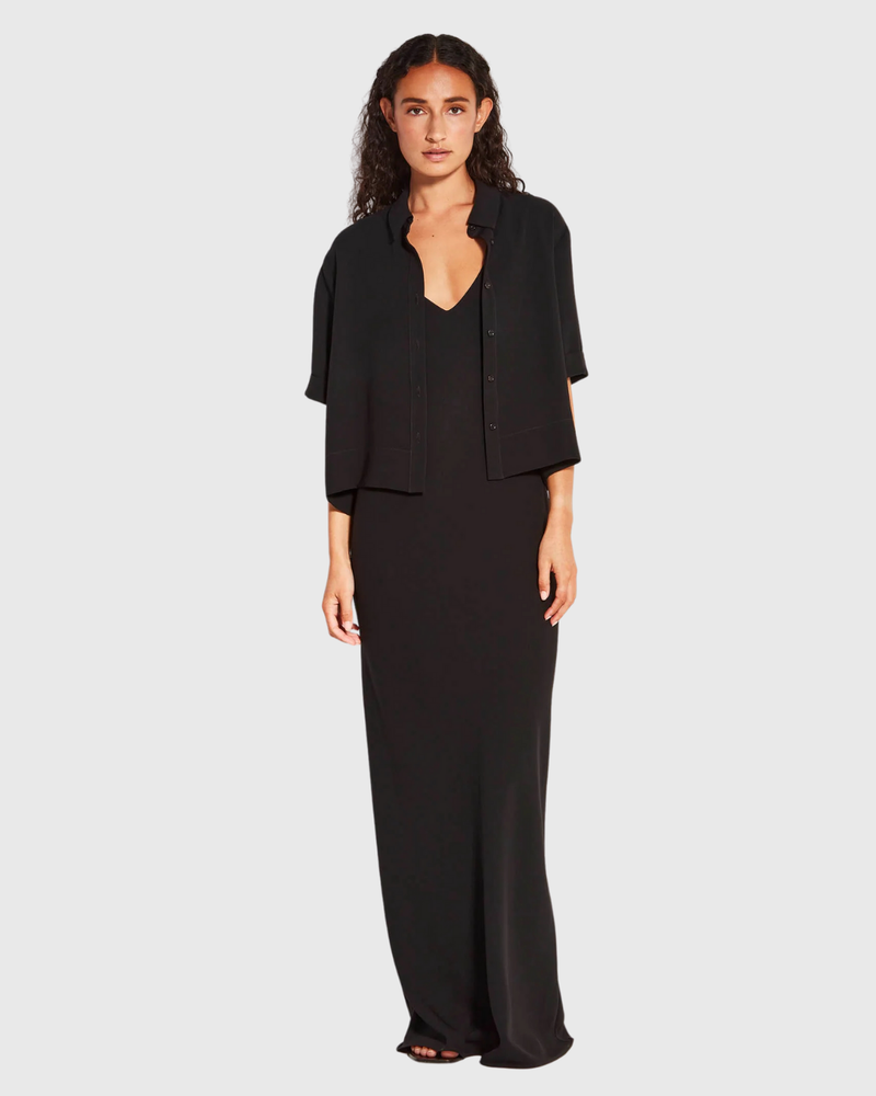 Everly Shirt (Luxe Suiting) Black