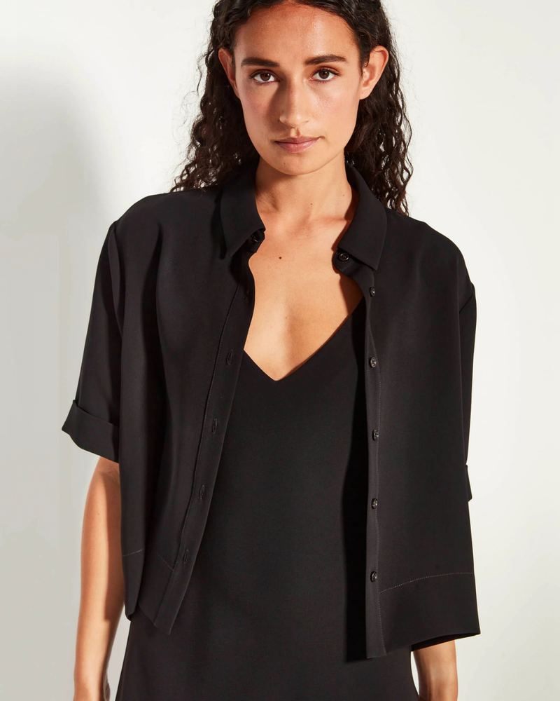 Everly Shirt (Luxe Suiting) Black