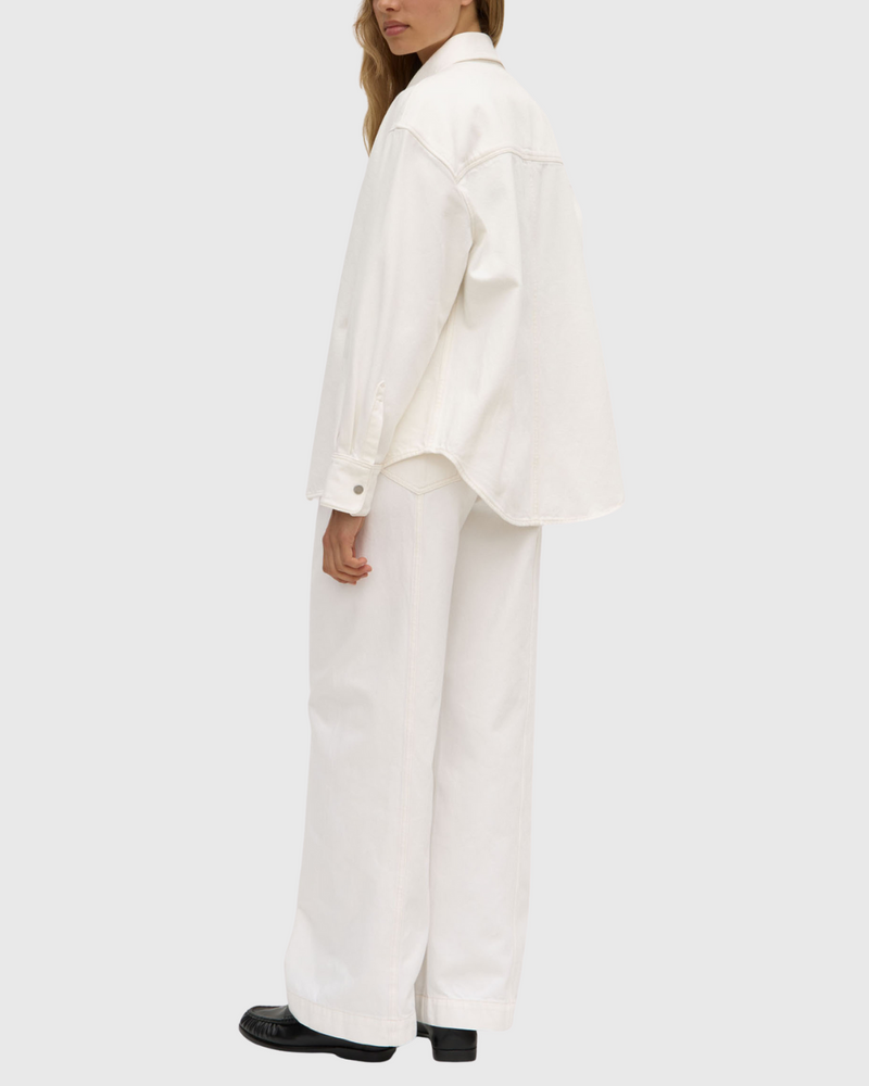 Emilia Denim Overshirt Vintage White
