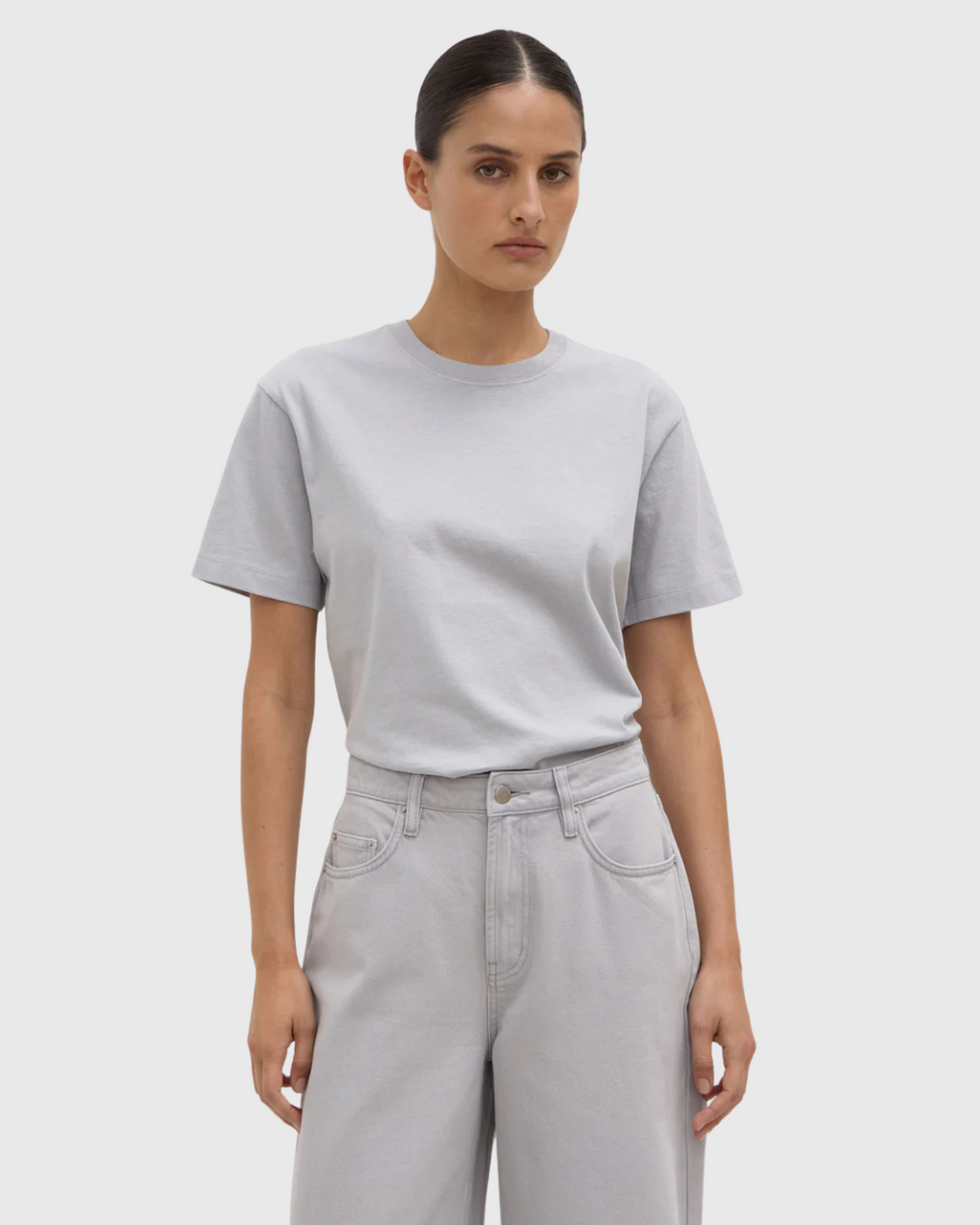 Organic Base Tee Light Grey