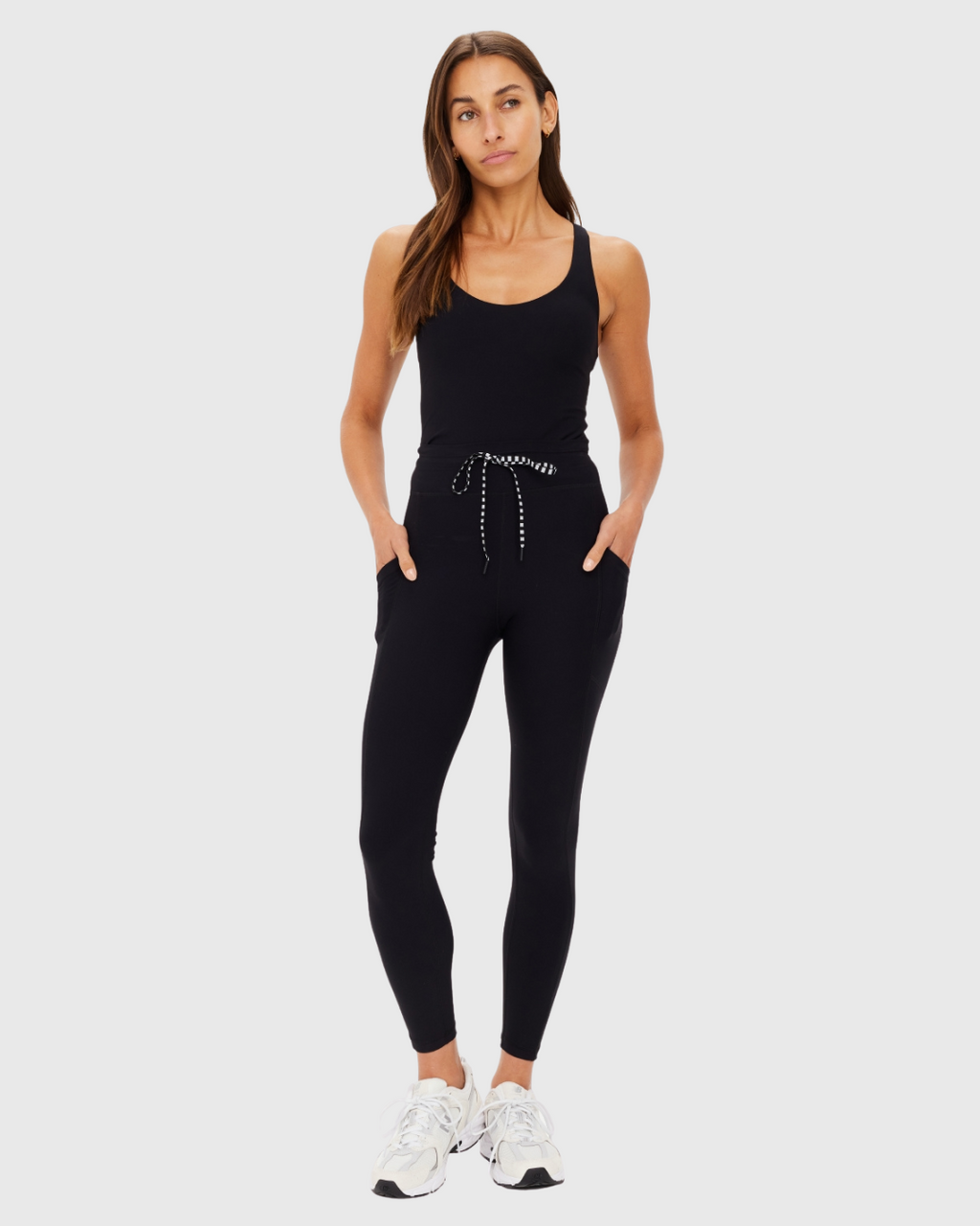 Peached 25in Pocket Midi Pant Black