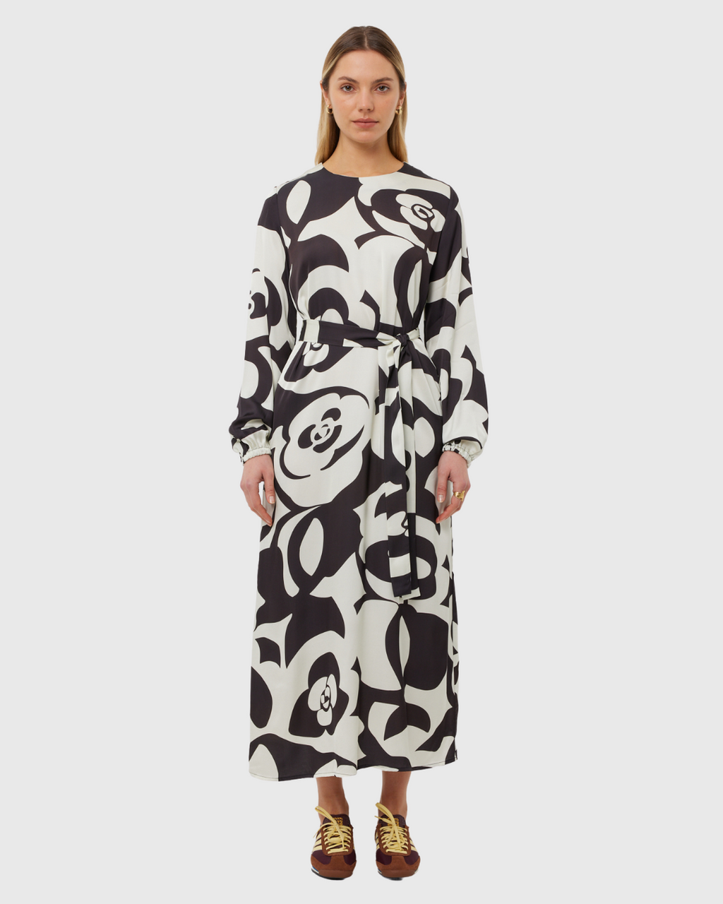 Maggie Dress Mono Flower