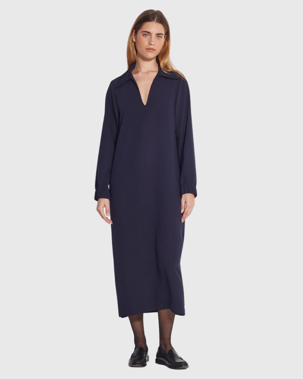 Tracey Tunic (Luxe Crepe) Navy