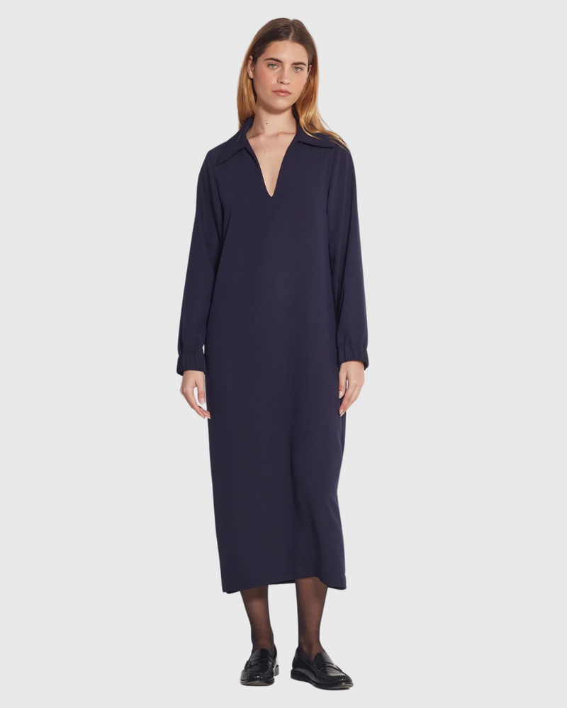 Tracey Tunic (Luxe Crepe) Navy