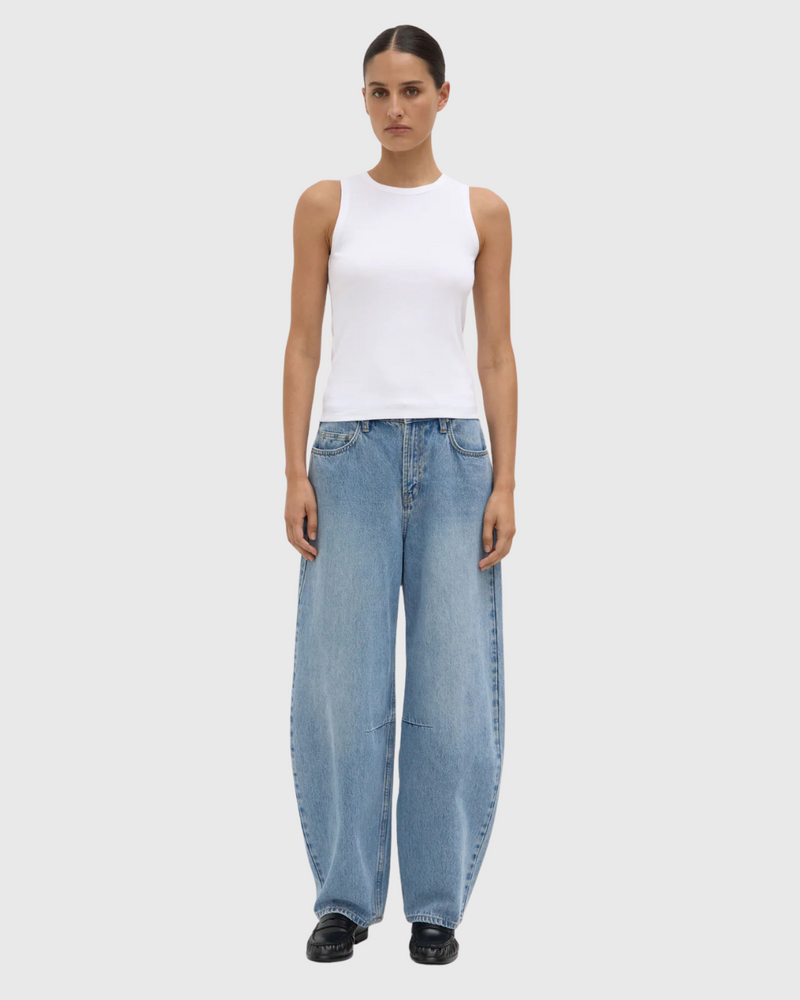 Nika Rib Tank White