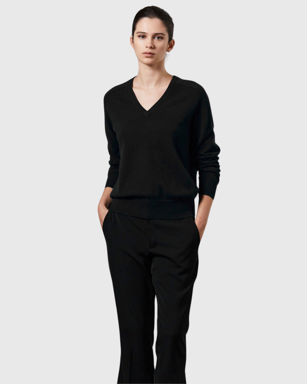 Amy Cashmere V-Neck Black