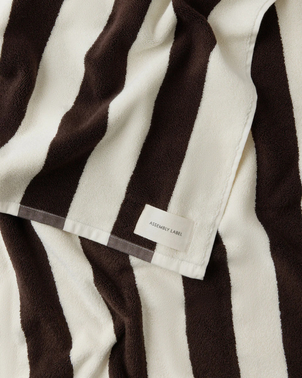 Signature Stripe Beach Towel Ganache