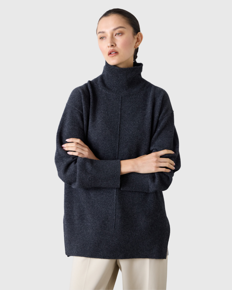 Leisa Knit Sweater Charcoal