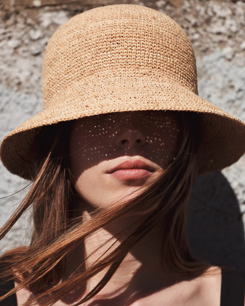 Raffia Bucket Hat Natural