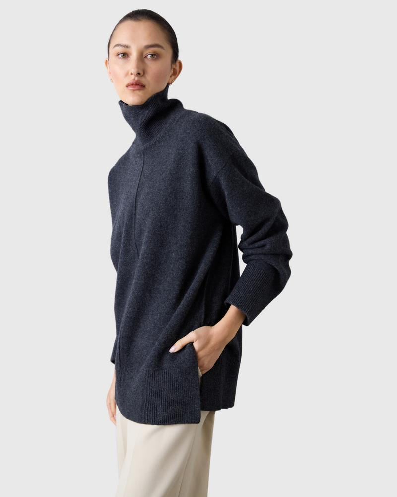 Leisa Knit Sweater Charcoal