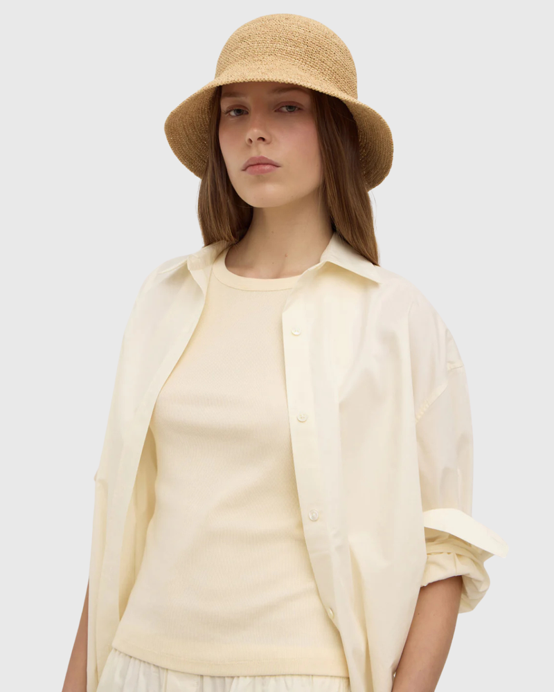 Raffia Bucket Hat Natural