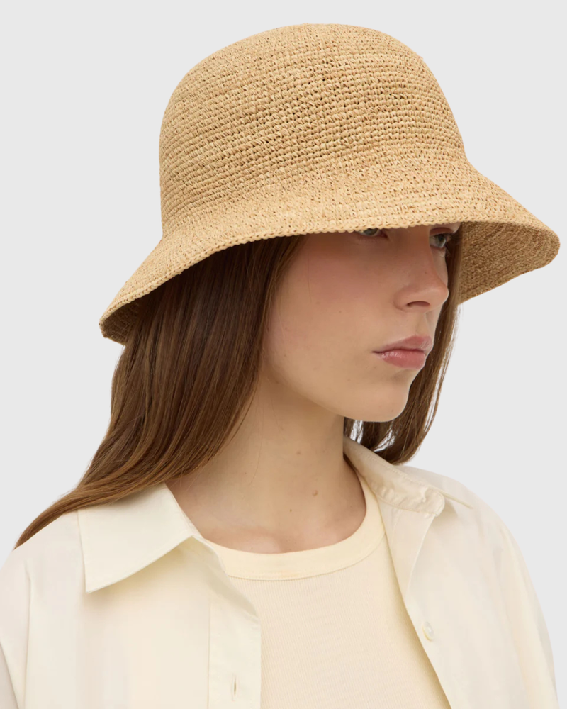 Raffia Bucket Hat Natural