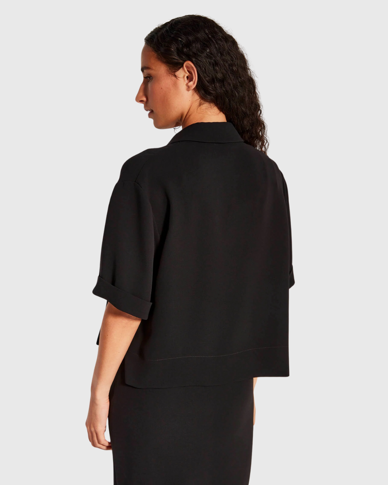 Everly Shirt (Luxe Suiting) Black